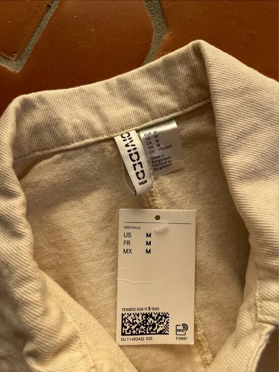 H&M Divided "Defined-Waist Denim Shirt" Size S - Picture 11 of 12